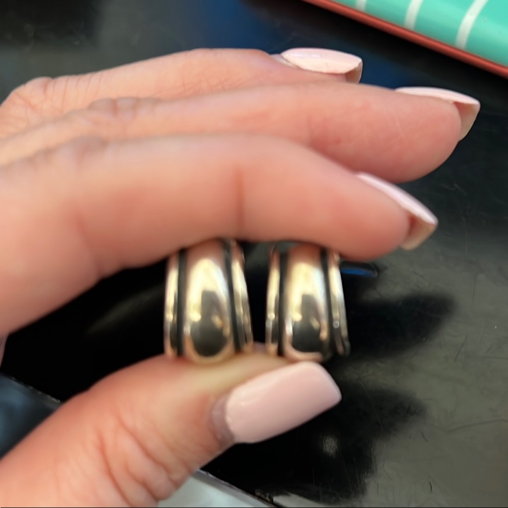 James Avery Retired Silver Christina French Clip Earrings